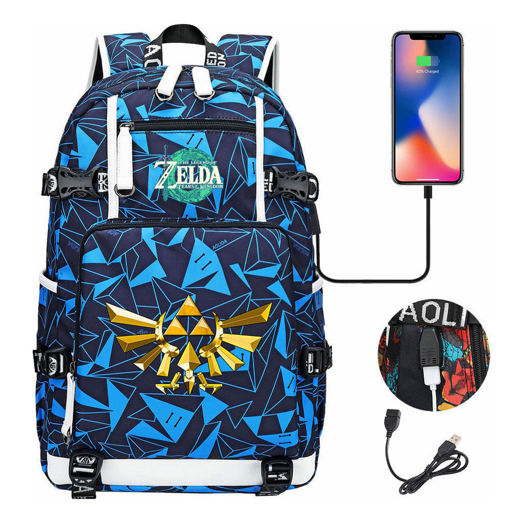 Legend Of Zelda Printed Backpack For Men And Women With Large Capacity Leisure Travel Backpack