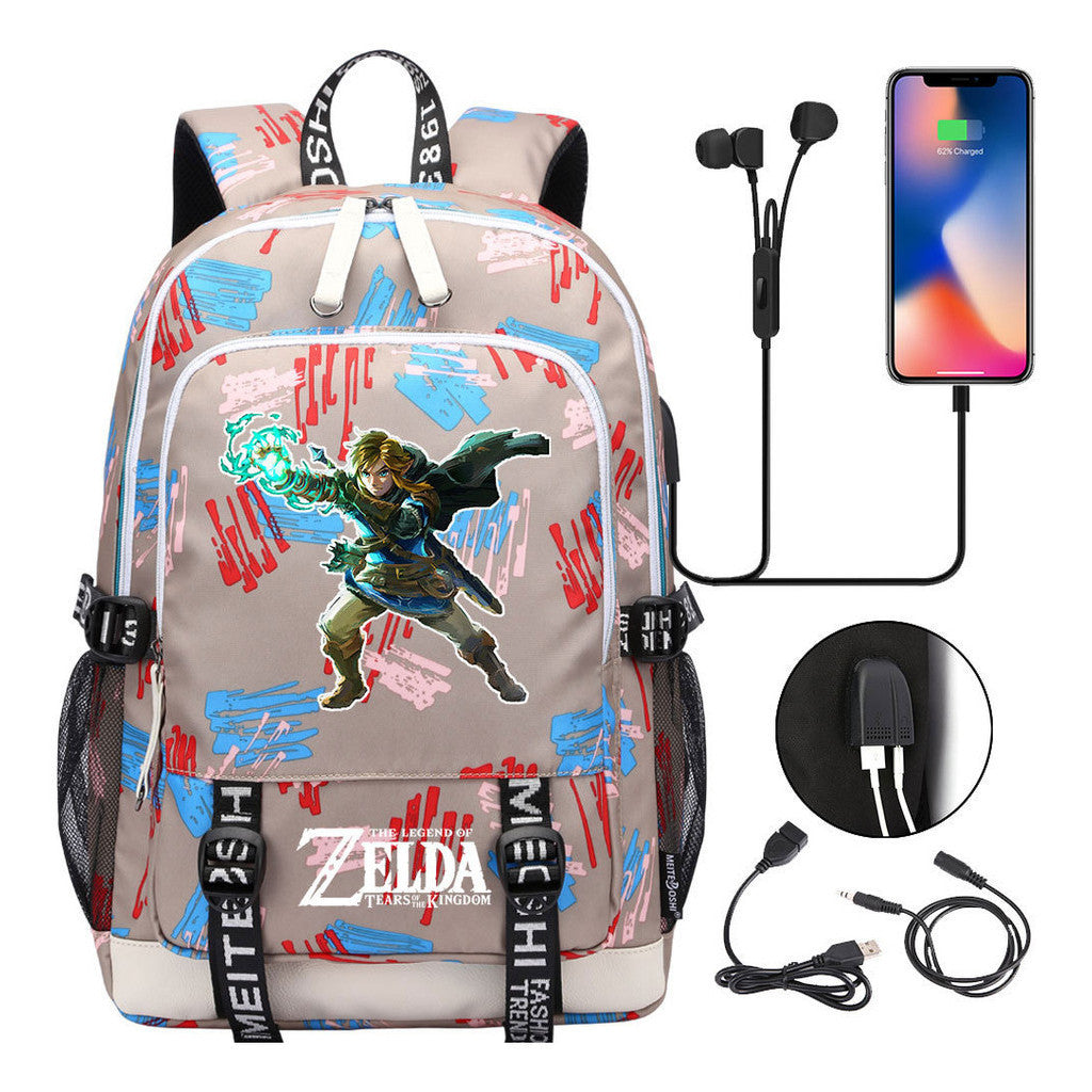 Usb Teen School Bag Men's And Women's Sports Backpacks
