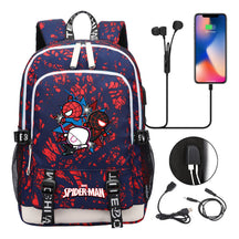 Superhero Printed Youth Primary And Secondary School Backpack Usb Men's And Women's Leisure Backpack