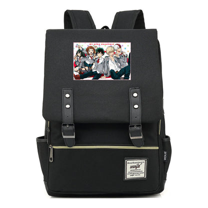 Printed Youth Backpack For Men And Women With Casual Belt Buckle Classic Backpack