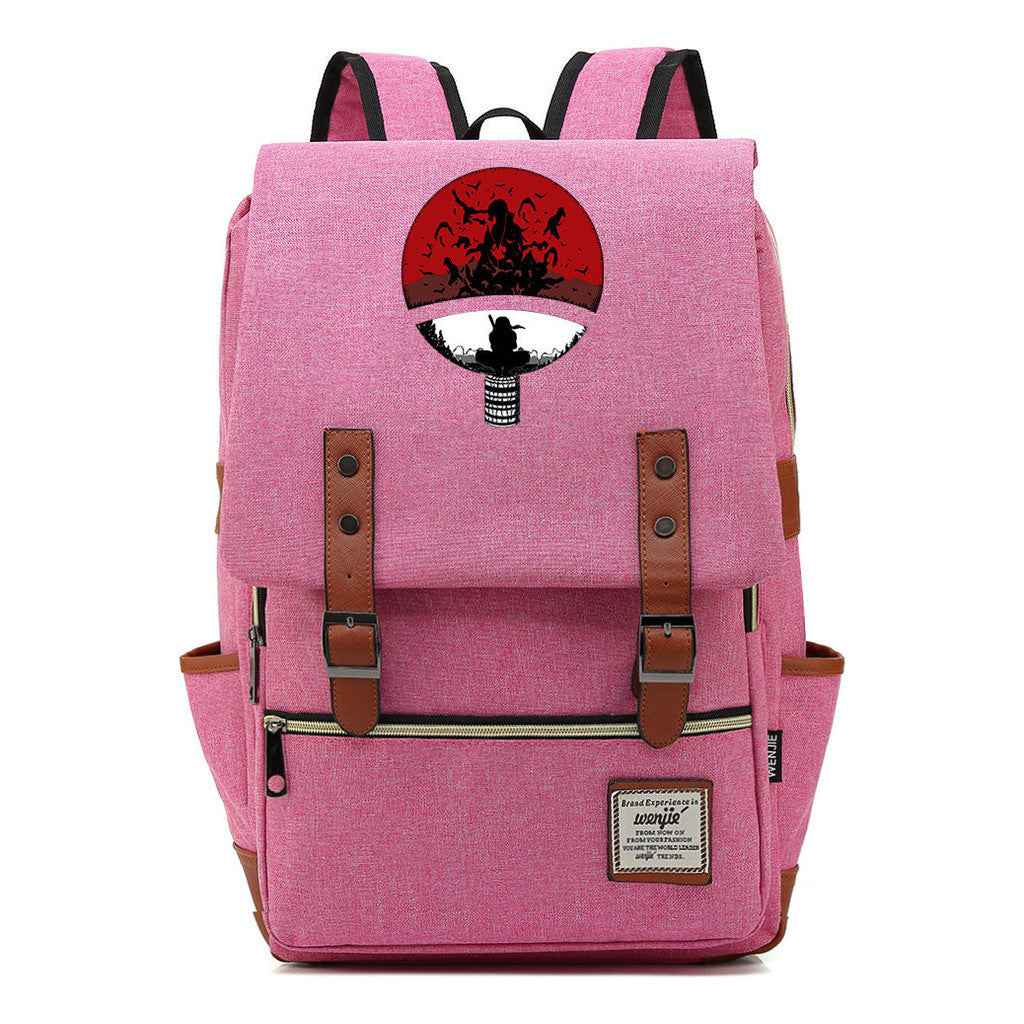 Naruto Printed Schoolbag Leisure Belt Buckle Classic Backpack Young Students