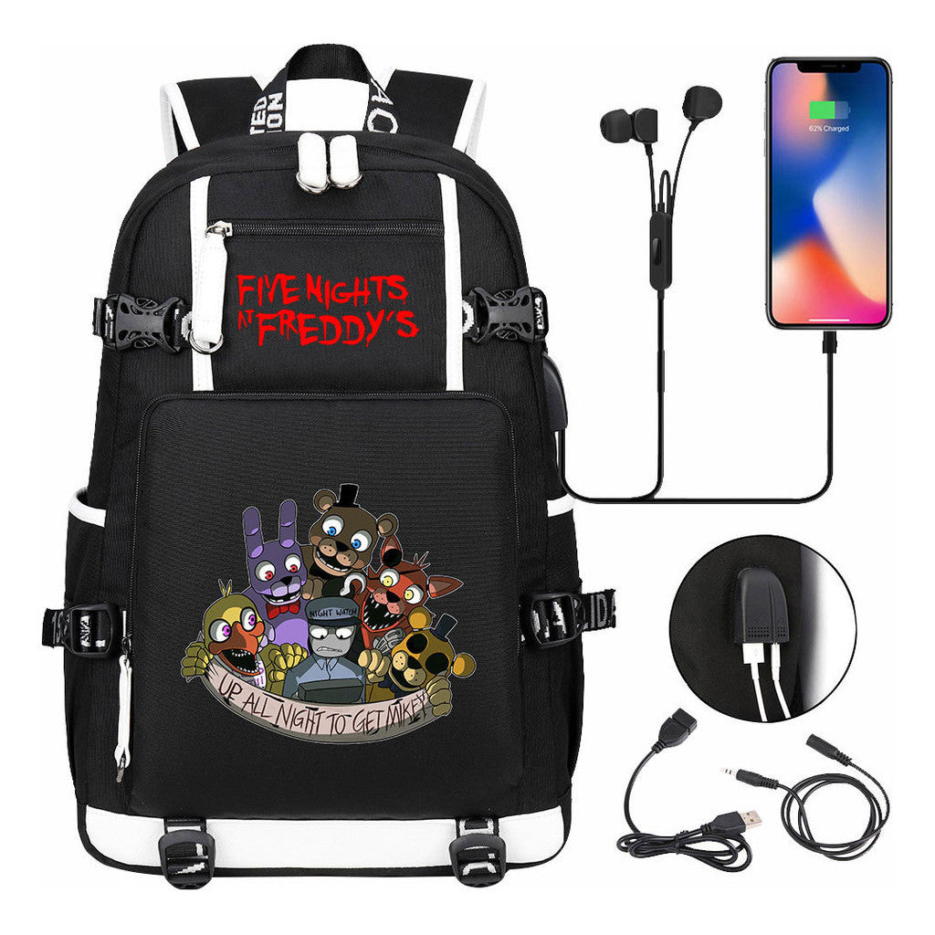 Toy Bear Game Peripheral Usb Youth Student School Bag Leisure Large Capacity Travel Backpack