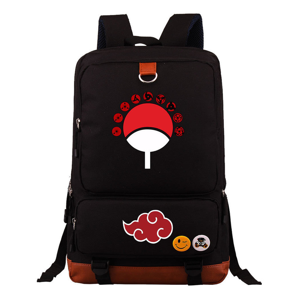 Cartoon Naruto Uchibo Youth Student School Bag Large Capacity Travel Bag Men's And Women's Backpack
