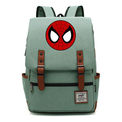 Superhero Printed Youth Student Backpack, Classic Backpack For Men And Women