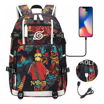 Printed Usb Youth Student School Bag Leisure Large Capacity Travel Backpack