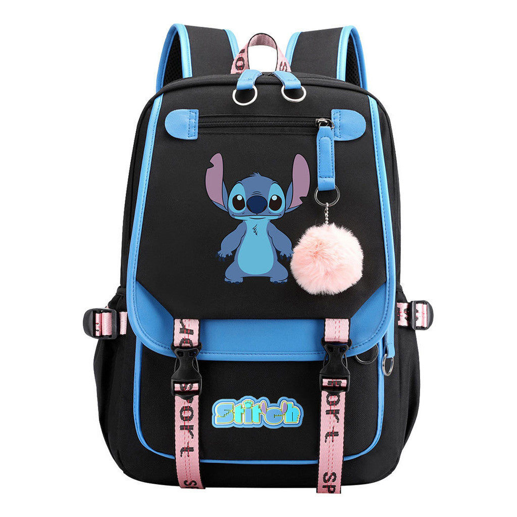 Usb Youth Backpack With Casual Woven Strap Flap Backpack