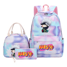 Naruto Student Girl Backpack Lunch Bag Three Piece Set Backpack Set