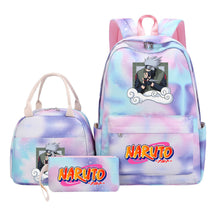 Naruto Teenage Student Girls School Bag Lunch Bag Three Piece Set Backpack Set