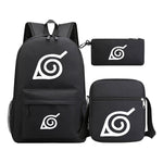 Anime Naruto Starry Sky Youth School Bag Three Piece Set For Men And Women Backpack Set