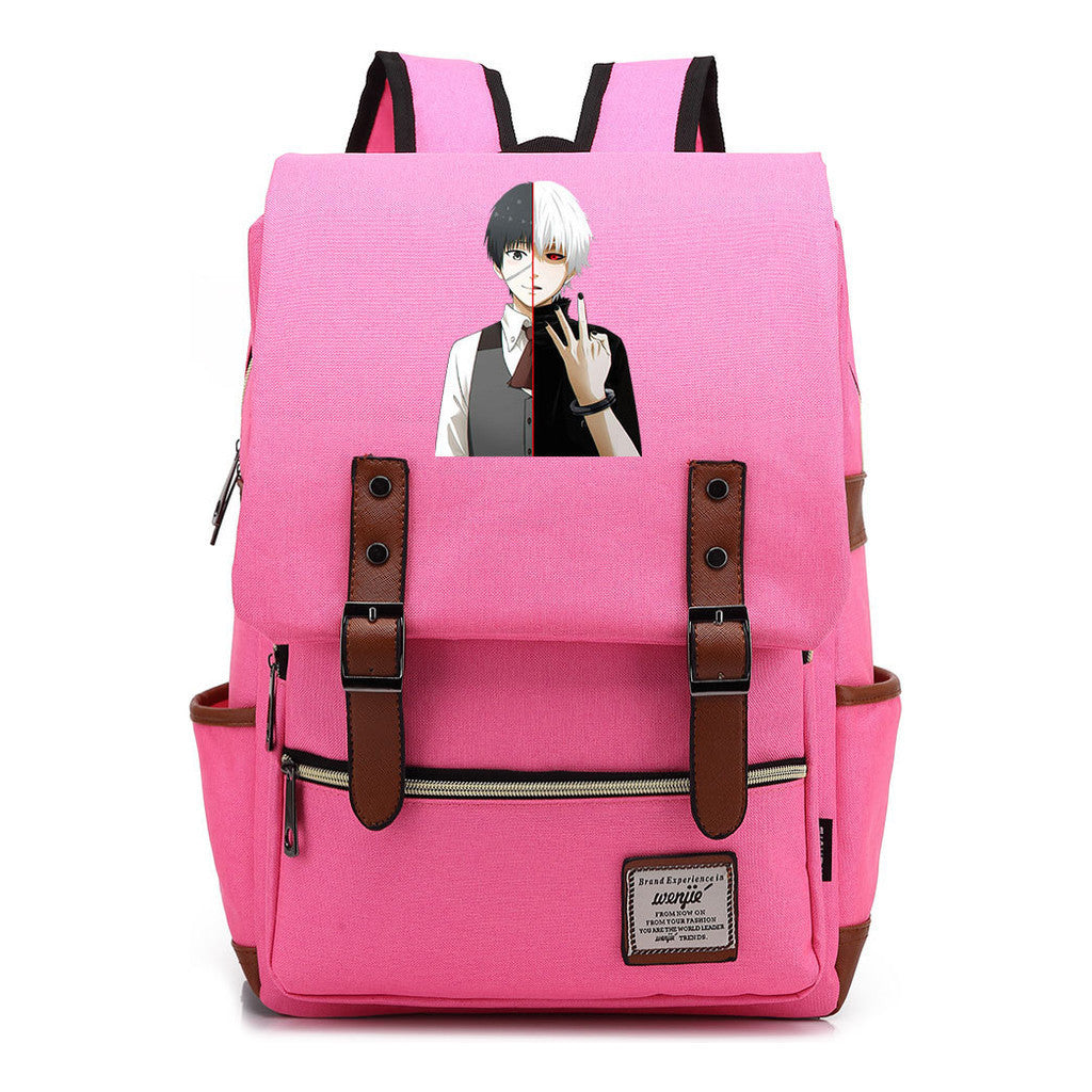 Tokyo Ghoul Student School Bag Men's And Women's Leisure Belt Buckle Backpack