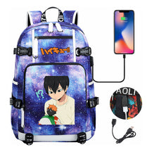 Volleyball Youth Usb Large Capacity Youth Student School Bag Men's And Women's Leisure Travel Backpack