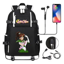 Beautiful Girl Warrior Usb Youth Student School Bag Travel Backpack