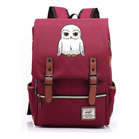 School Of Witchcraft And Wizardry Printed Student School Bag Casual Belt Buckle Classic Backpack