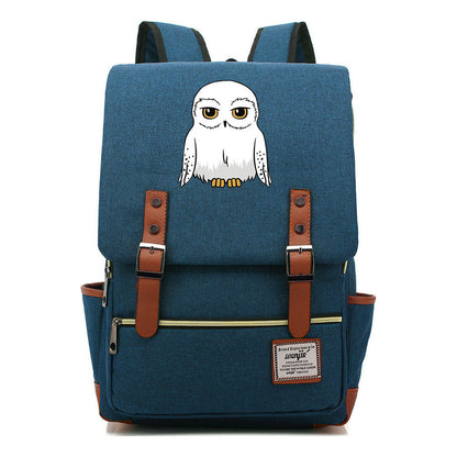 School Of Witchcraft And Wizardry Printed Student School Bag Casual Belt Buckle Classic Backpack