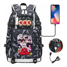 Anime Dog Yaksha Usb Earbuds Youth Student Backpack Travel Backpack