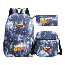Three piece printed student backpack set for boys and girls, backpack set