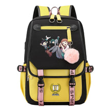 My Heroes Academy Usb Youth Student Backpack For Boys And Girls, Casual Woven Strap Flip Back Backpack