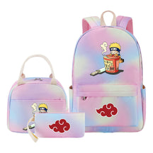 Naruto Teenage Girls School Bag Lunch Bag Three Piece Backpack Set