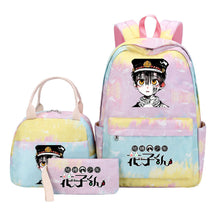 Ground Bound Youth Huazijun Student Girls School Bag Lunch Bag Three Piece Set Backpack Set