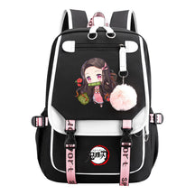 Comic Cartoon Fashion Usb Youth Student Backpack With Casual Woven Strap Flip Back Backpack