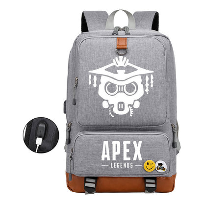 Apex Hero Print Usb Student Backpack Travel Backpack