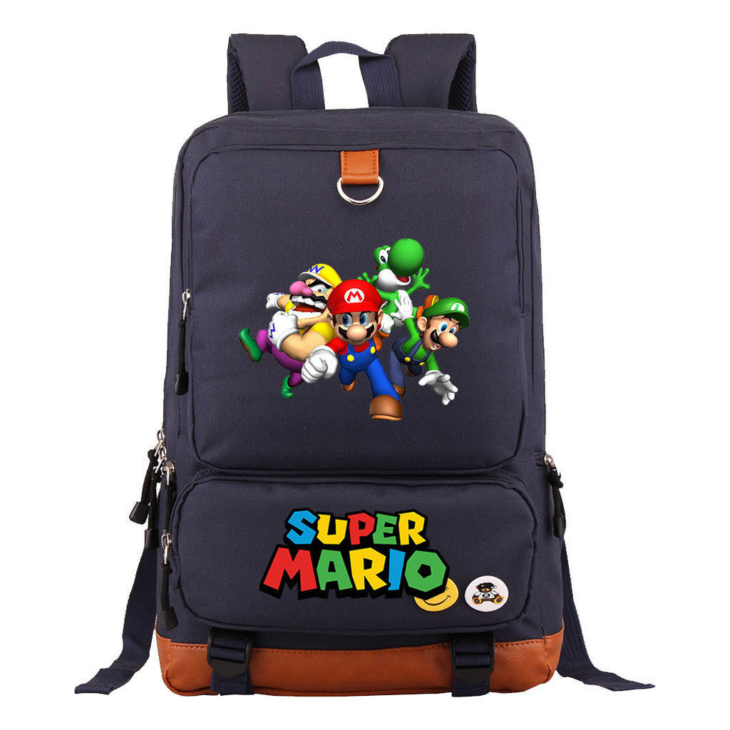 Super Mario Print Youth Student Backpack, Travel Bag, Men's And Women's Backpack