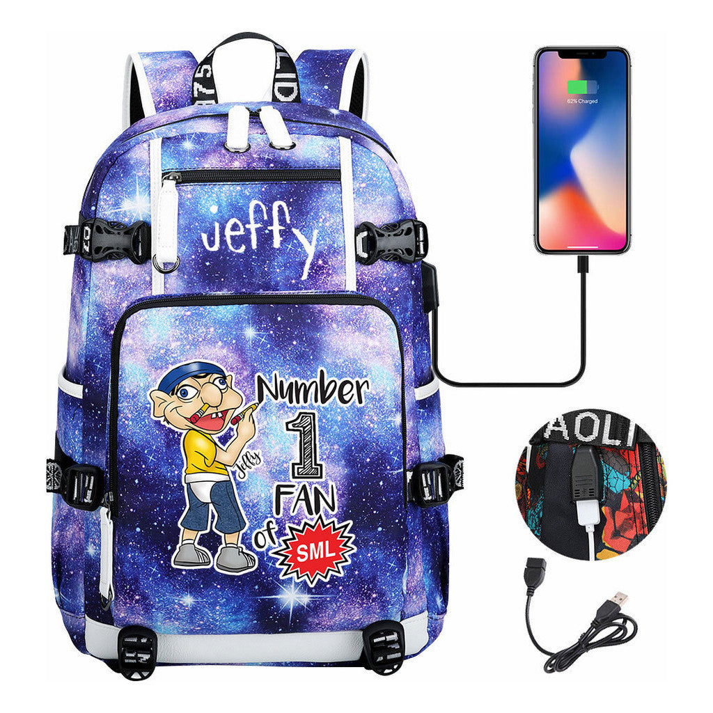 Printed Youth Student Backpack, Backpack, Leisure Travel Backpack