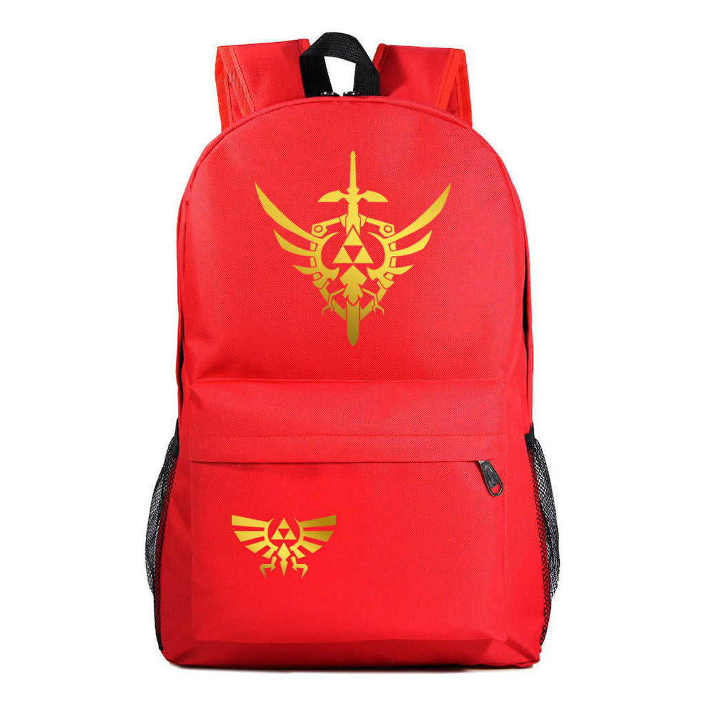 Golden Printed Youth Student Backpack Men And Women's Leisure Backpack