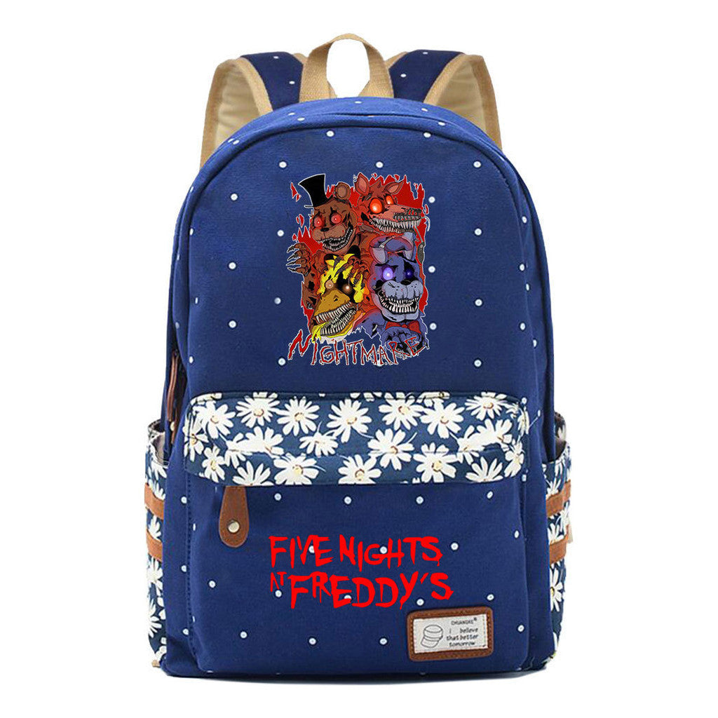 Toy Bear Game Fashion Printed Teenage Girls Student School Bag Men's And Women's Casual Canvas Backpack