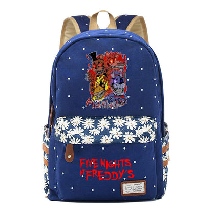 Toy Bear Game Fashion Printed Teenage Girls Student School Bag Men's And Women's Casual Canvas Backpack