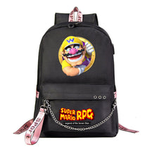 Super Mario Printed Usb Youth Student Backpack For Leisure Travel Backpack