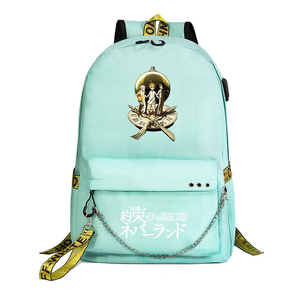 Promised Dream Island Usb Youth Student Backpack For Men And Women Leisure Travel Backpack