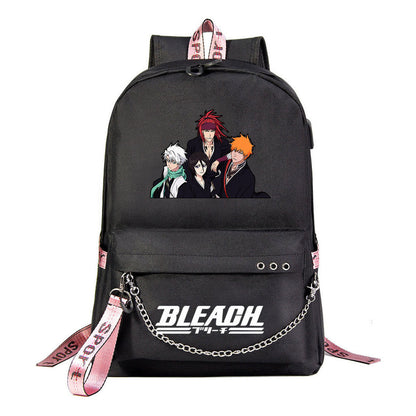 Death Print Usb Youth Student Backpack For Men And Women's Leisure Travel Backpack