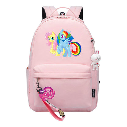 Cartoon Pony Unicorn Printed Youth Student School Bag Men's And Women's Leisure Bag Women's Backpack