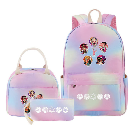 Teenage Student Girl Backpack Lunch Bag Three Piece Set Backpack