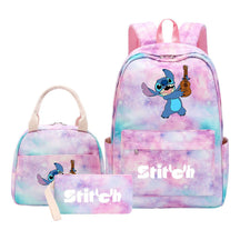Interstellar Baby Stitch Youth Student Girls School Bag Lunch Bag Three Piece Set Backpack Set