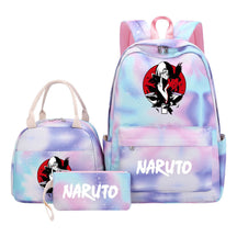 Naruto Student Girl Backpack Lunch Bag Three Piece Set Backpack Set