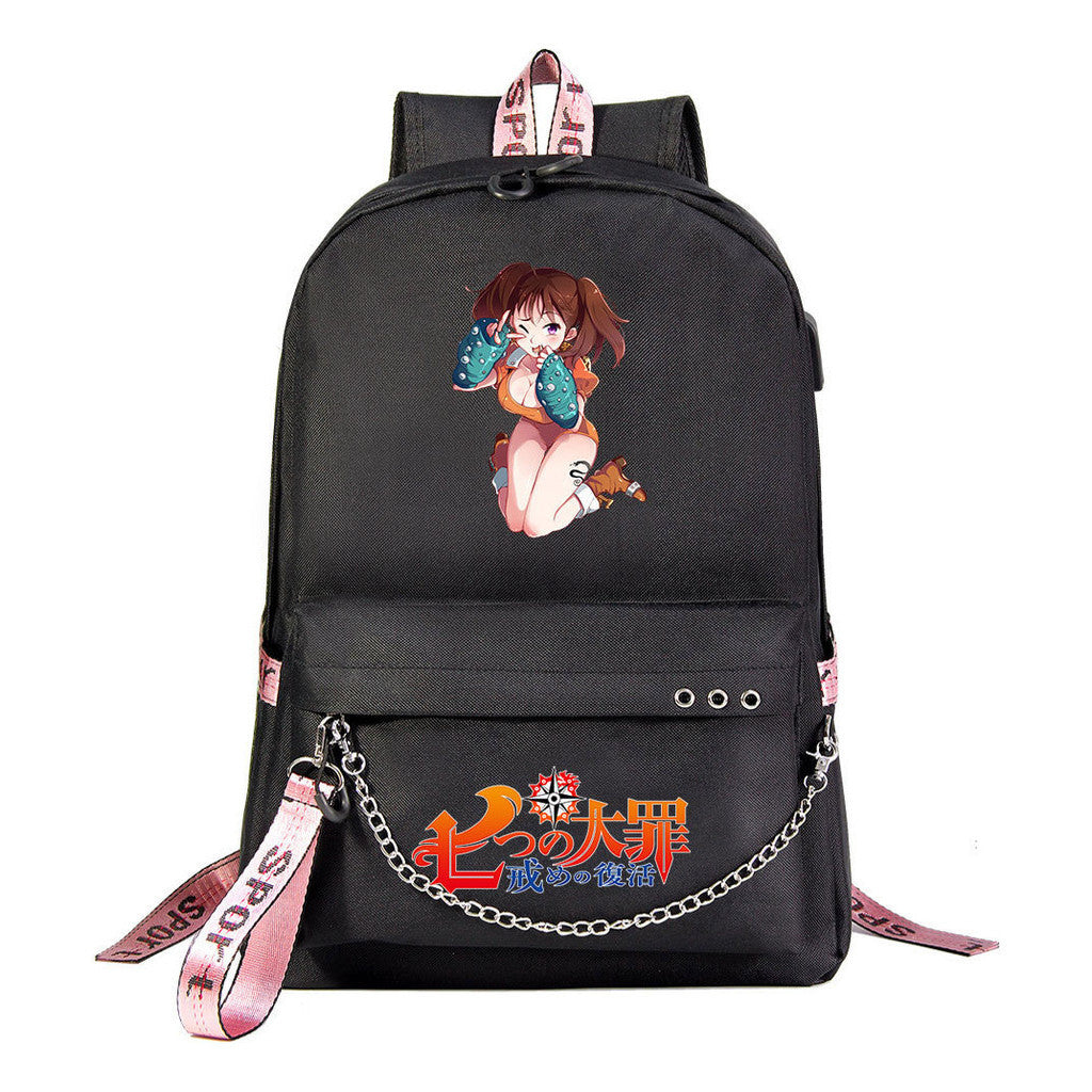 Usb Youth Student Backpack For Boys And Girls Leisure Travel Backpack