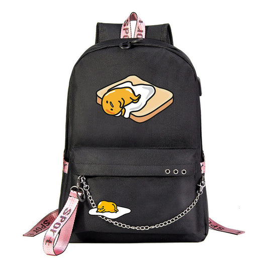 Lazy Egg Usb Youth Student Backpack For Men And Women's Leisure Travel Backpack