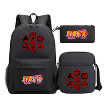 Anime Naruto Starry Sky Student School Bag Three Piece Set For Men And Women Backpack Set