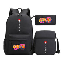 Anime Naruto Starry Sky Student School Bag Three Piece Set For Men And Women Backpack Set