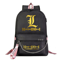 Golden Death Note Death God Usb Youth Student School Bag Leisure Travel Backpack