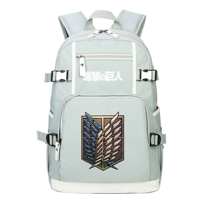 Giant Wings Of Cartoon And Anime Attack Youth Student Backpack, Leisure Travel Backpack