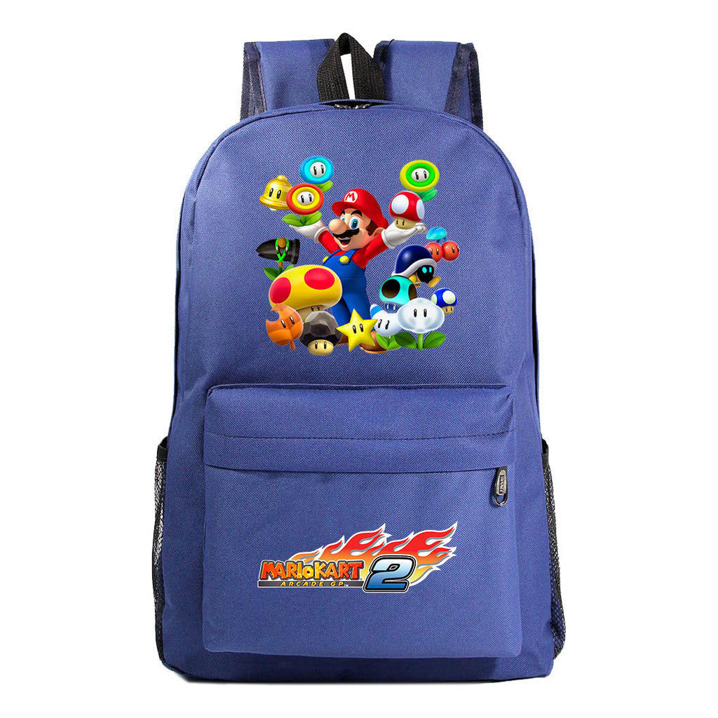 Super Mario Starry Sky Youth Student Backpack For Men And Women's Leisure Travel Backpack