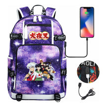 Anime Dog Yaksha Usb Earbuds Youth Student Backpack Travel Backpack