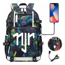 Football Star Neymar Printed Youth Student Backpack With Large Capacity