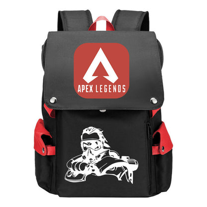 Apex Hero Print Usb Charging Head Youth School Bag Casual Backpack