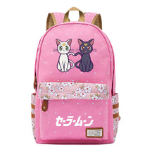 Anime Beauty Girl Warrior Student School Bag Fragmented Flower Boy's And Girl's Leisure Backpack