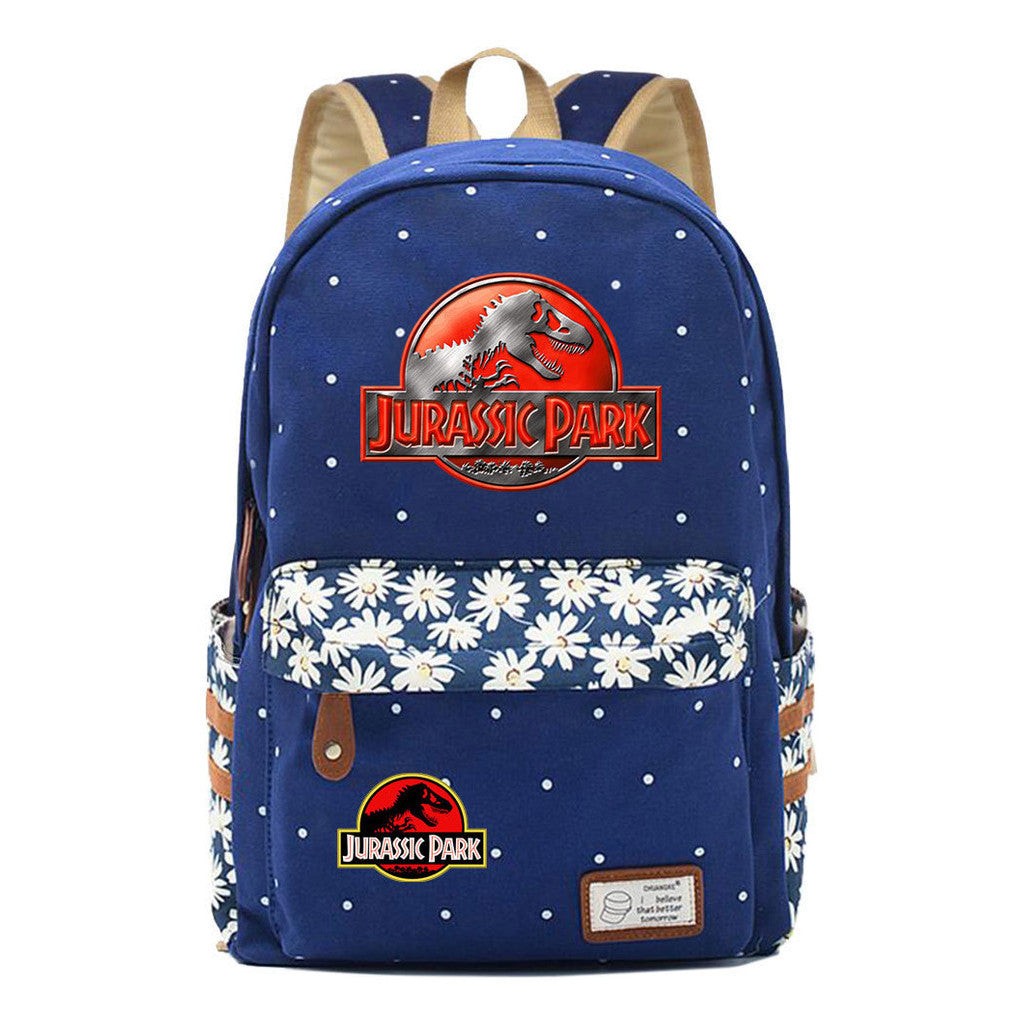 Jurassic Park Dinosaur Printed Student Backpack Leisure Backpack