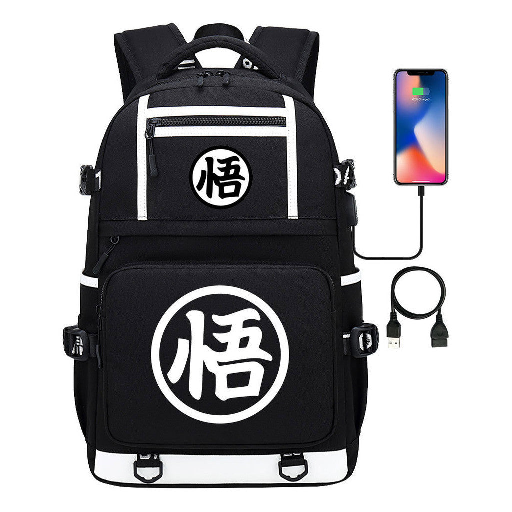 Manga Dragon Ball Usb Youth Student Backpack Men And Women, Backpack Leisure Travel